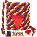 Tug of War Rope 60FT Outdoor Yard Games for Kids and Adults Field Day Family Reunion Birthday Party GamesCarnival Games Outside Backyard Lawn Yard Games Fun for Team Building Activities Tricolor
