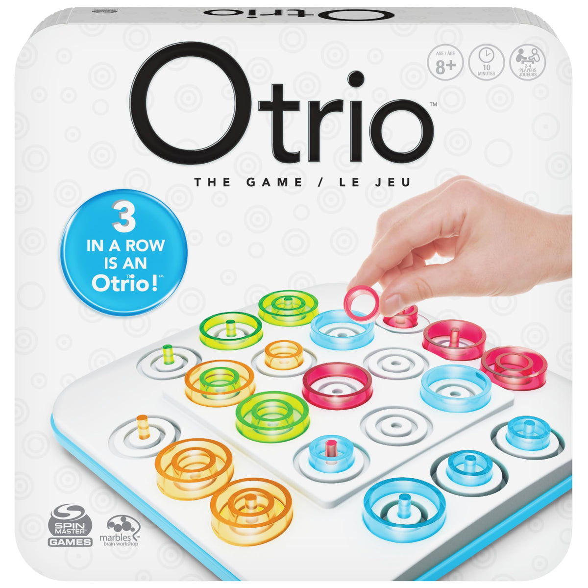 Spin Master Games Otrio Strategy-Based Board Game Classic Game Kids Games Family Game Night for Ages 8+