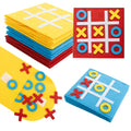 Tic Tac Toe Mini Board Games - 12PCS Mini Board Games 3 Colors Bulk Felt Board Game Strategic Board Games for Birthday Party Family Games Travel Outdoor Activities Classroom Games