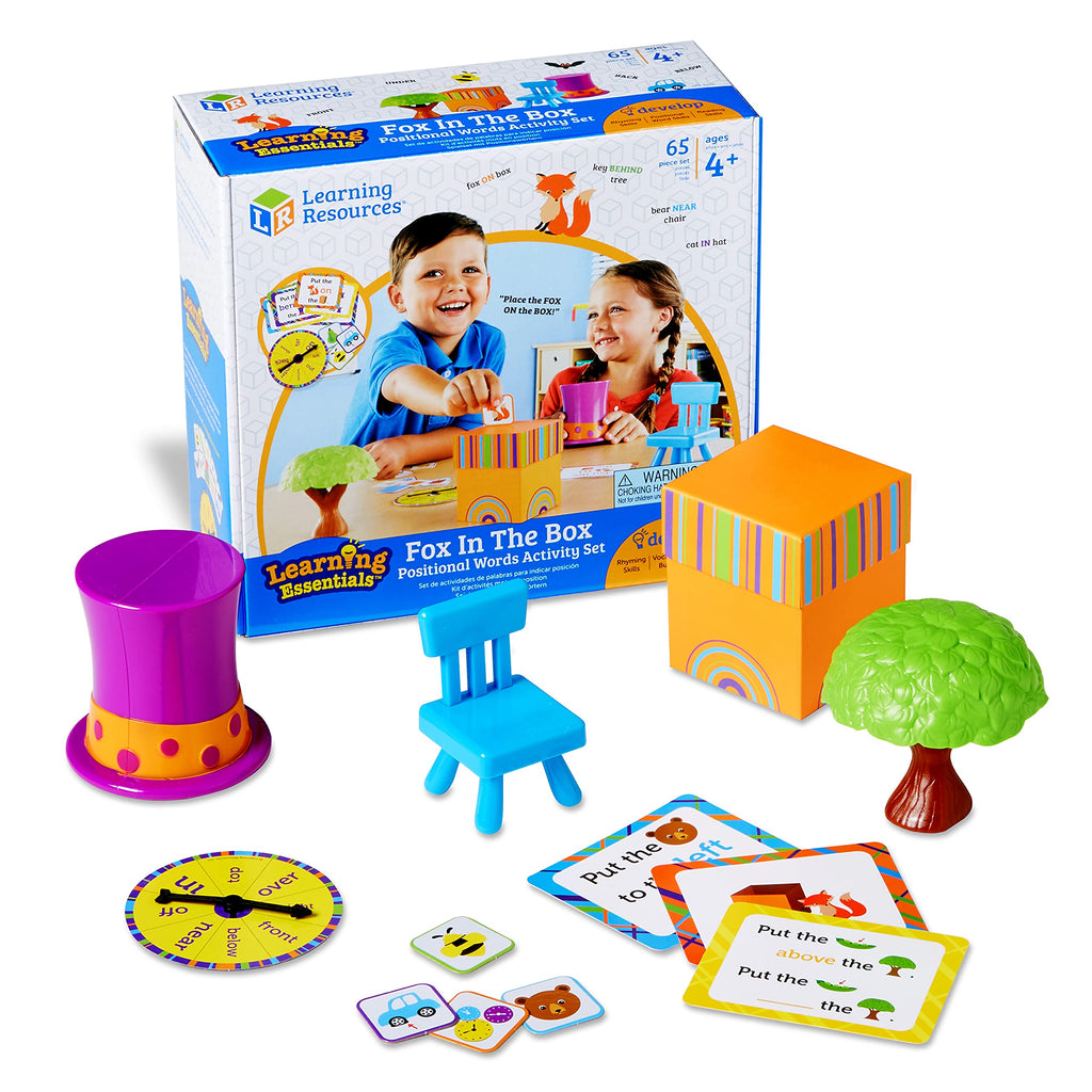 Learning Resources Fox In The Box Position Word Activity Set - 65 Pieces Ages 4+ Preschool Learning Games Kindergartner Back to School Games Classroom Games for Teachers Phonics Game for Kids