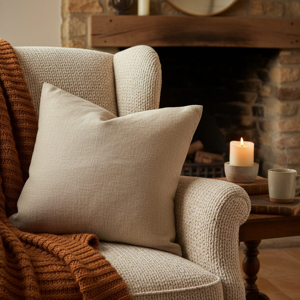 Linen Cushion Cover - Oatmeal